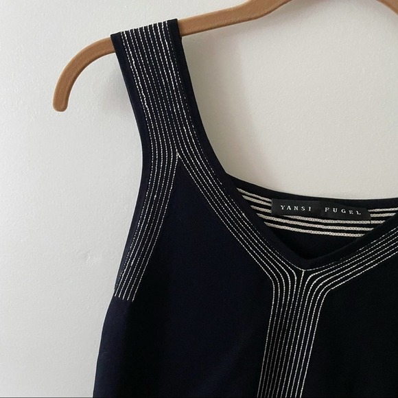 Yansi Fugel Black and Cream Knit Tank - Picture 4 of 5